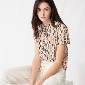 Maje Printed Short Sleeve Shirt